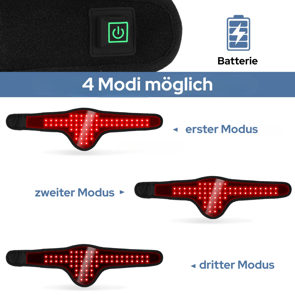 Detailaufnahme des LED-Therapiegürtels