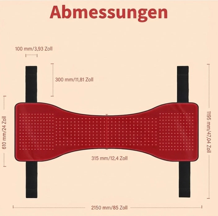Infrarot-Decke Pferd – 660nm & 850nm – Kabellos, Puls Bauch/Rücken – Größe: 215cm x 119,5cm